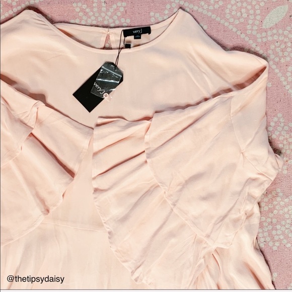 Softest peach flutter boho top NWT - Picture 2 of 7